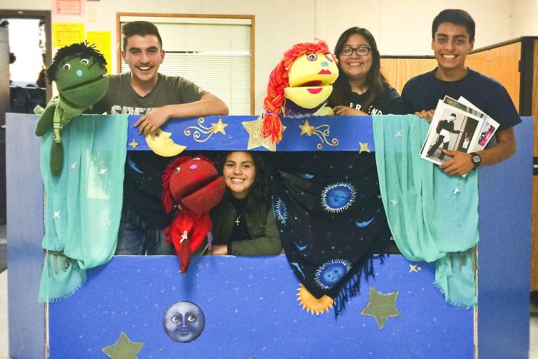 Youth Researchers Leading Educational Puppet Show
