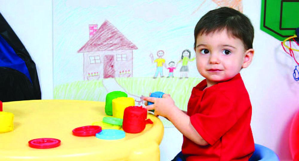 Child Playing in Child Care Center